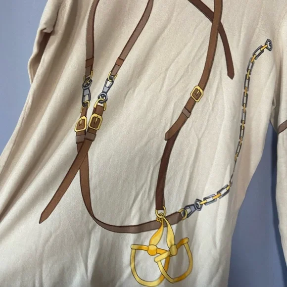 🛑SOLD J. McLaughlin Lenny Equestrian Sweater in Sand Women’s Large - Picture 9 of 10